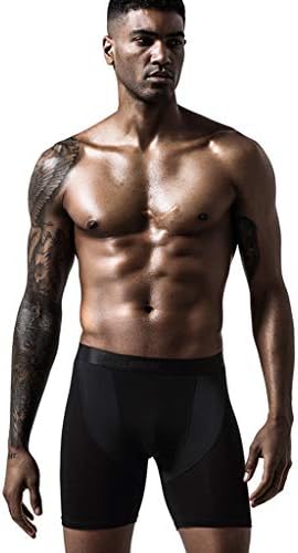 Bokserice za muškarce pakovanje prozračno sušenje brze seksi elastične sportove duge tanke ravne muške hlače muške meke gaćice