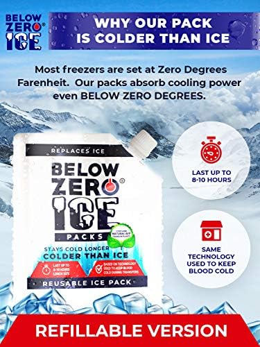 Pakovanja leda za višekratnu upotrebu ispod nule za kutiju za ručak i torbe za hlađenje – Patent na čekanju najhladnija i najdugovječnija tehnologija, pakovanje leda za hlađenje od 8+ sati - veličina 7.5x6.5