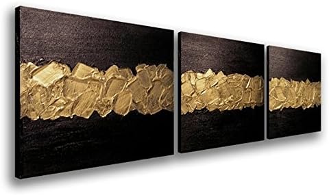 sechars Elegance Canvas Wall Art moderna ručno rađena slika ulja crno-zlato apstraktno umjetničko djelo