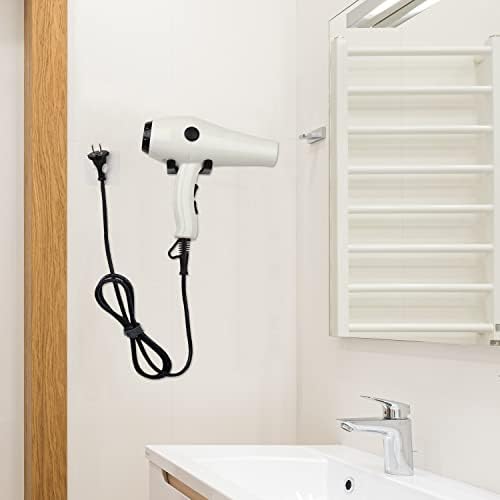 Držač za fen za kosu montiran na zid, zalijepljen na zid ili zid držač za fen za kupatilo i pogodan za većinu