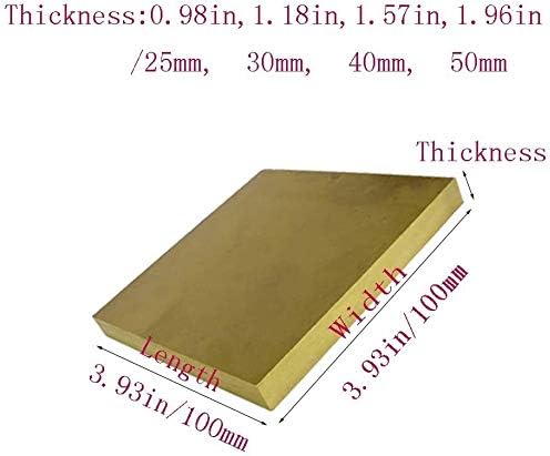 YUESFZ Mesingani Lim blok kvadratne ravne bakarne ploče tablete materijal industrija kalup Metal DIY ručno
