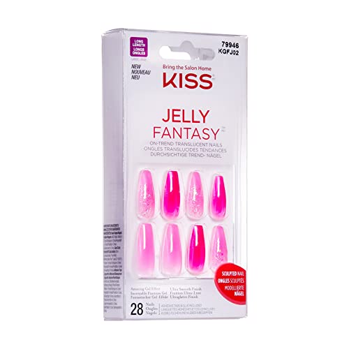 Poljubac Jelly Fantasy na trendu prozirne valjane nokte, dugačak, lijes, Jelly Baby, izdržljiv, jednostavan