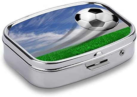 Kutija za pilule fudbal Fudbal kvadratnog oblika futrola za tablete za lijekove Prijenosna kutija za vitaminske