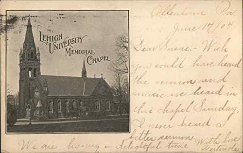 Lehigh University Memorial Chapel Bethlehem, Pennsylvania pa Original antički razglednica