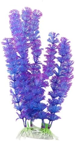 Uxcell Plastične Biljke U Obliku Akvarijuma U Obliku Pahulje, Ljubičasto / Plavo