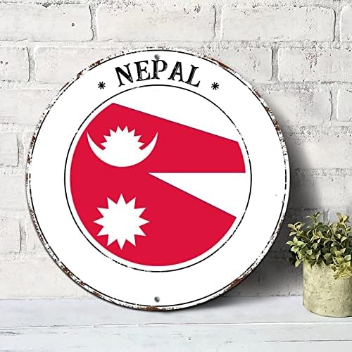 Nepal aluminijski metalni vijenac potpisuje nepal zastava retro ulice viseći znakovi man pećinski dekor