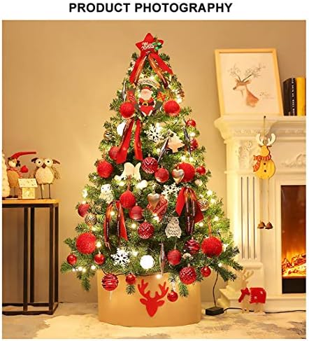 5ft 6ft umjetno božinsko stablo, božićno drvce s metalnim postoljem s ukrasima koji se lako sastavlja idealan