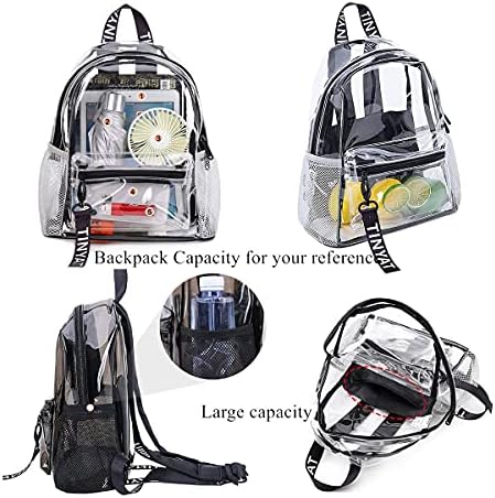 EKUIZAI Vodootporni prozirni ruksak jasna torba za školske knjige putne torbe plastični ranac za djecu