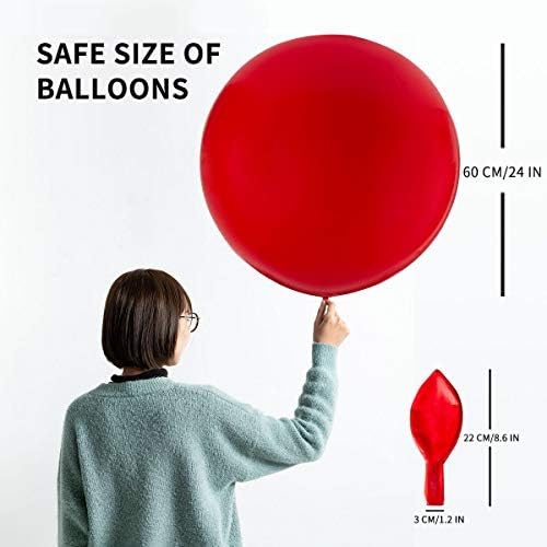 OUUPKING 24-inčni divovski baloni Macaron Yellow 10 pakovanja baloni za lateks za foto pucanje Vjenčani