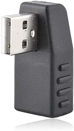 Optimalna trgovina USB 2.0 A adapter adaptera za desni kut za žene do ženskog desnog kuta, crna
