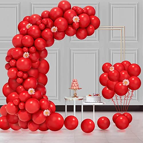 Crveni baloni Garland Kit Globos Rojos Red Balloons Različite veličine Pack Matte Red Balloons Arch za mladenku,