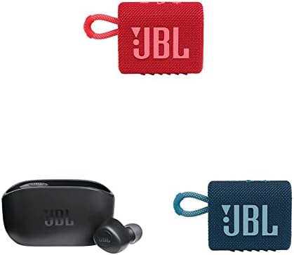 JBL Go 3: Prijenosni zvučnik sa Bluetooth-om, ugrađenom baterijom, crvenom i vibe 100 TWS - True bežične