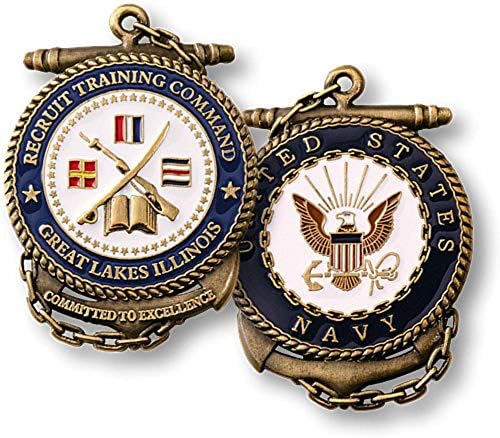 U.S. Navy Regrut Command Command Great Lakes Illinois Challenge Coin