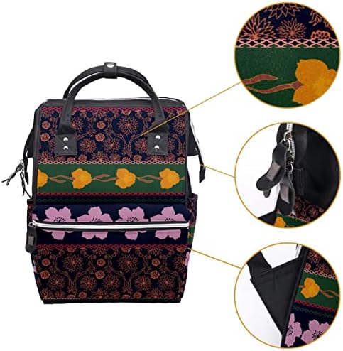 Guerotkr Travel Backpack, Bag od pelena, Backpack Peleneri, vintage cvjetni cvjetni cvjetni retro