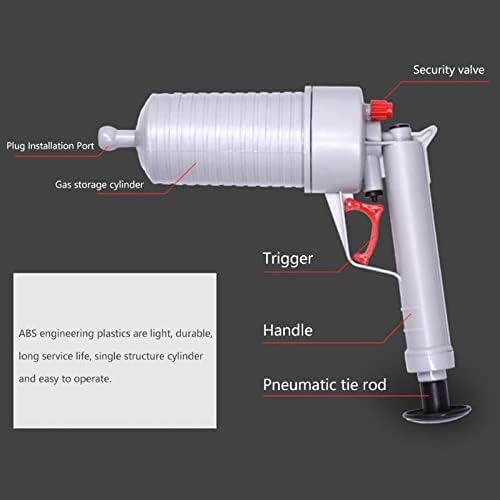WALNUTA Air Power Drain Blaster Pištolj za WC Bager pumpa za čišćenje kupatila čistač sudopera cijev za