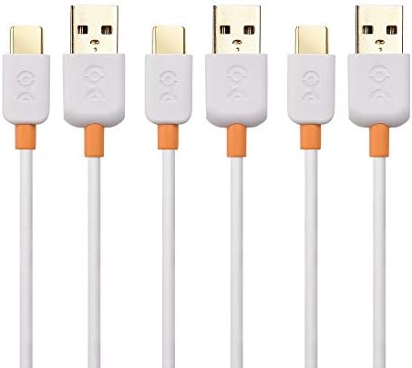 Kabel je u 3-pakovanju kratki USB do USB C za punjenje sa 3A brzim punjenjem u bijelom 1 nogu za Samsung