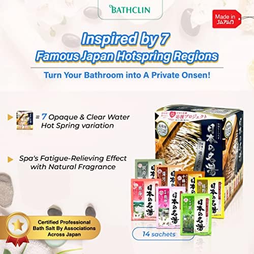 Japan Aromatic Onsen Bathclin sol za kupanje u prahu [70 pakovanja x 30g], Olakšajte svoj stres tako što