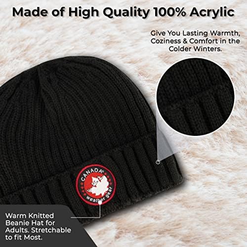 Kanada Vremenski zupčanik pleteni šešir za žene - ugodan zimski šešir - Jednostruki mangeni panični šešir