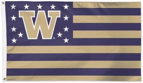 WinCraft NCAA University of Washington 15378115 Deluxe Flag, 3 'x 5'
