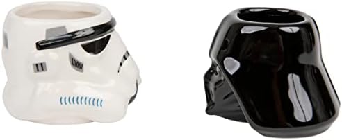Silver Buffalo Star Wars Darth Vader i Stormtrooper šlemovi izvajane keramičke Mini šolje, Set od 2 / male