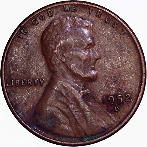 1952 d Lincoln pšenica Cent 1c vrlo dobro