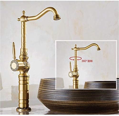 Chen Kuhinjska slavina antikne mesingane basene slavine izrezbarene mesingane dizalice Slavina za sudopere