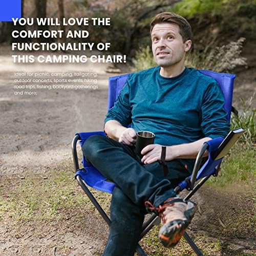 Metkiio stolica za kampovanje – vanjske sklopive stolice za Van-prenosive stolice za odrasle sa držačem