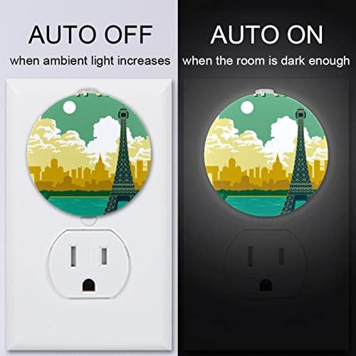 2 paket Plug-in Nightlight LED noćno svjetlo sa senzorom sumraka do zore za dječiju sobu, rasadnik, kuhinju,