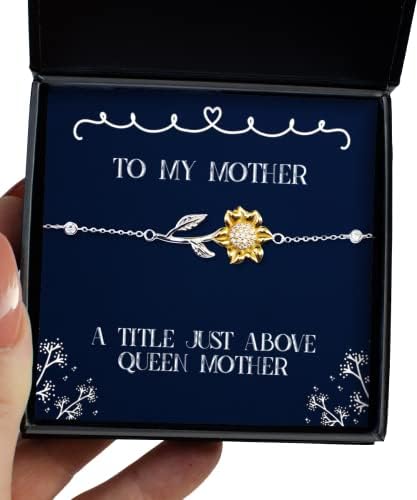 Naslov tik iznad kraljice majke majke majke suncokret narukvica, hladne majke poklone, za mamu