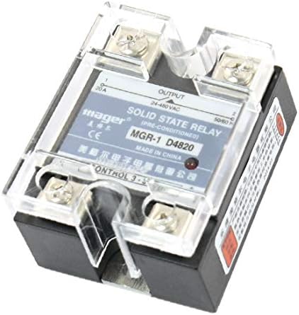 X-DREE DC-AC 3-32V 24-480V 20A Single SSR regulator temperature Slijedeni stabilni relej W Clear Cover (DC-AC