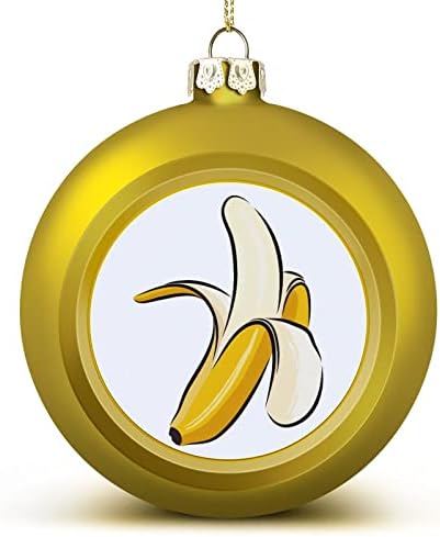 Oljuštena Banana Božić kugle Ornament Shatterproof za čari Božić Tree Hanging ukras