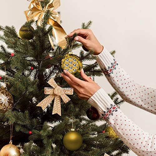 Buldog i šapu Print Božić kugle Ornament Shatterproof za čari Božić Tree Hanging ukras