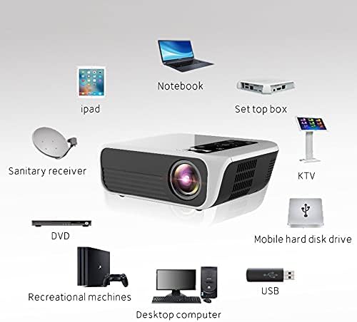 LDCHNH puni 1080p projektor 4K 5000 lumena kina Proyector Beamer kompatibilan USB AV s poklonom