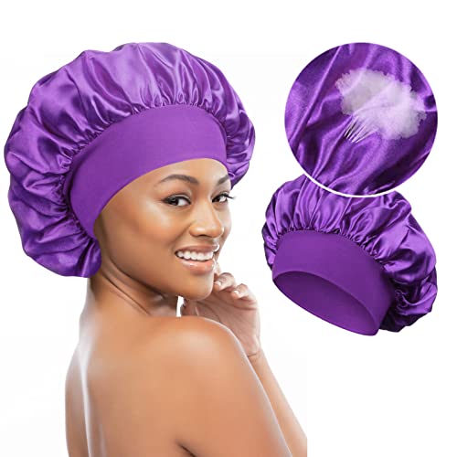 Spavajte sa stilom s prozračnom svilenom kapicom ODOCARE - velika satenska kapa za kosu za crne muškarce