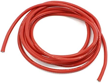Električni grijač X-Dree Equip 12 Mjerač silikonske smole žičane kabele crvene 2m metar (kalentar Eléctrico