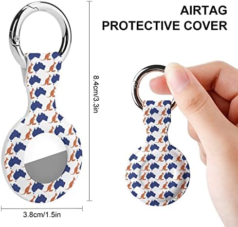 Australian Kengur štampana silikonska futrola za AirTags sa zaštitnim poklopcem za ključeve Air Tag Finder