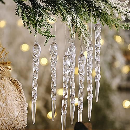 Pahuljica Božićni ukrasi prozirno staklo Ledenica pahulje ukrasi za božićno drvce akril Kristal pahuljica