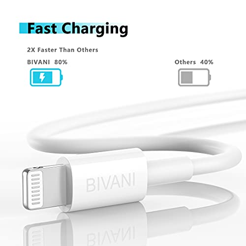 BIVANI punjač kabl za munje kabl brzo punjenje [Apple MFi Certified-3ft] USB to Apple munja kabl za iPhone,