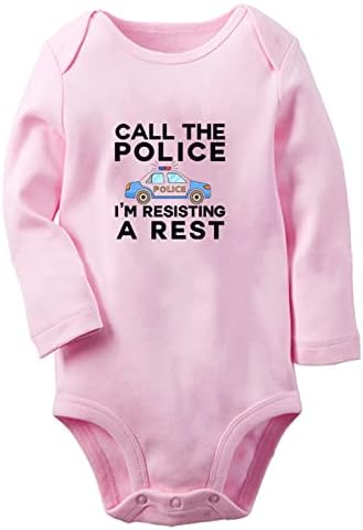 IDZN Pozovite policiju Odupiram se smiješnim Romperima novorođenče dječje dječje djetetove dječjih dječjih