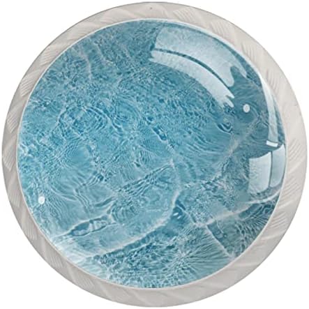 Komoda dugmad plava ladica za vodu dugmad kristalno staklo ormarić dugmad 4kom kolor štampa okrugla bijela dugmad Toddler 1.37×1.10 IN