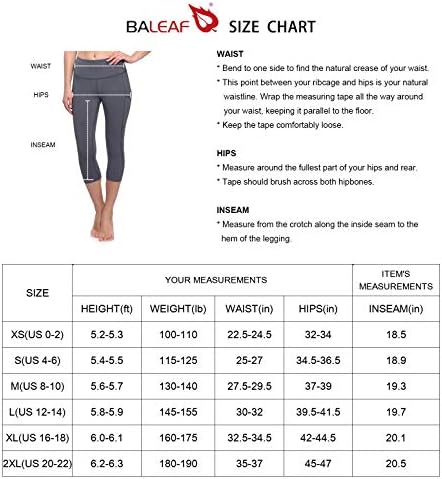 Baleafe ženske kapri-gamaše visoke struke joga hlače strije 3/4 vežbanje vežbanja kaprisu sa džepovima