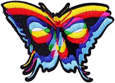Šareni zakrpa za leptir glačalo na šini na značkima Butterfly Insect izvezena aplicirana odjeća zakrpa za